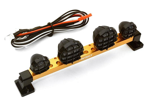 Realistic Roof Top Spot LED (4) Light Set 124mm Wide for 1/10 Off-Road Vehicles