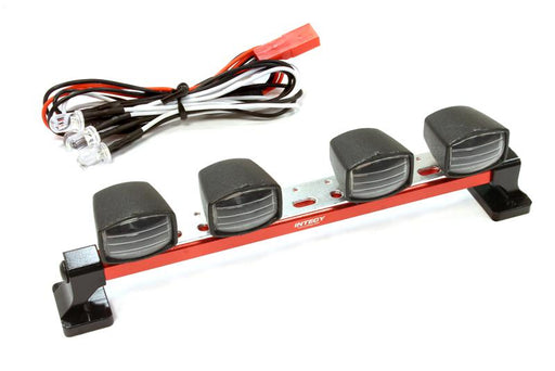 Realistic Roof Top Spot LED (4) Light Set 124mm Wide for 1/10 Off-Road Vehicles