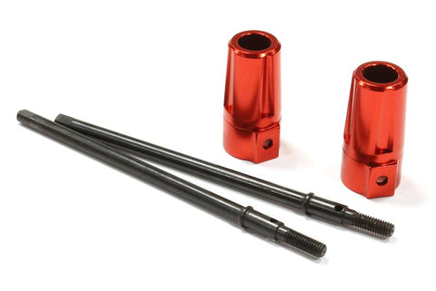 Billet Machined Straight Axle & Adapter Lock-Out for Axial 1/10 SCX-10