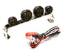 Realistic Roof Top Spot LED (4) Light Set 107mm Wide for 1/10 Scale Off-Road