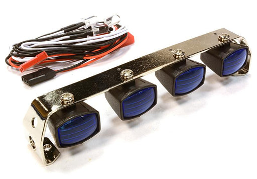 Realistic Roof Top Spot LED (4) Light Set 107mm Wide for 1/10 Scale Off-Road