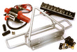 Realistic Steel Front Bumper w/ Winch & Roof Top LED for SCX-10 43mm Mount