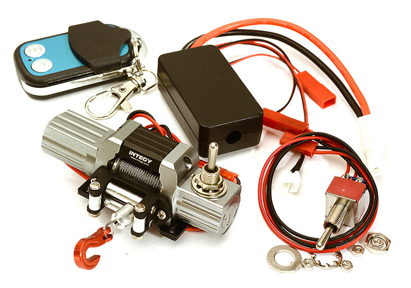 T7 Realistic High Torque Mega Winch w/ Remote for Scale Rock Crawler 1/10 Size