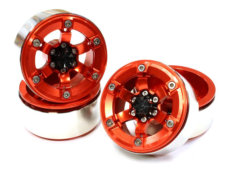 1.9 Size Billet Machined Alloy 6 Spoke Wheel(4) High Mass Type for Scale Crawler