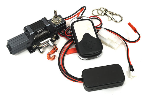 Billet Machined T8 Realistic Mega Winch w/ Remote for Scale Crawler 1/10 Size