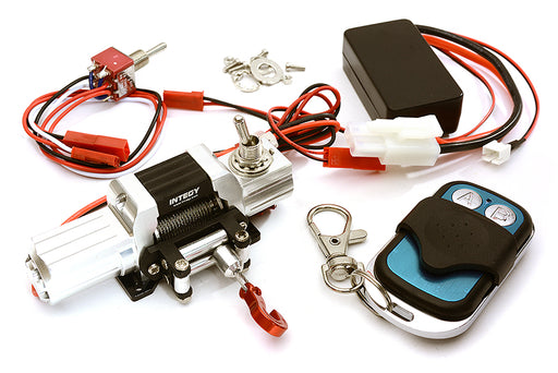 Billet Machined T8 Realistic Mega Winch w/ Remote for Scale Crawler 1/10 Size