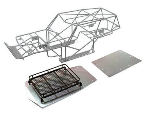 Realistic T2 Steel Roll Cage Body w/ Luggage Tray for Axial Wraith 2.2