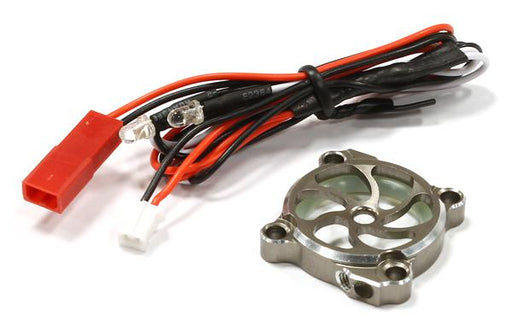 Billet Machined Cooling Fan Cover w/ LED Light for 25x25mm Fan Size