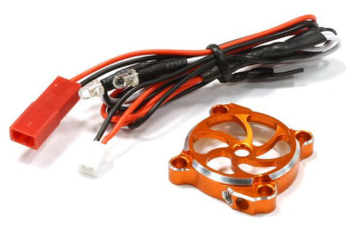 Billet Machined Cooling Fan Cover w/ LED Light for 25x25mm Fan Size