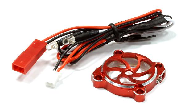 Billet Machined Cooling Fan Cover w/ LED Light for 25x25mm Fan Size