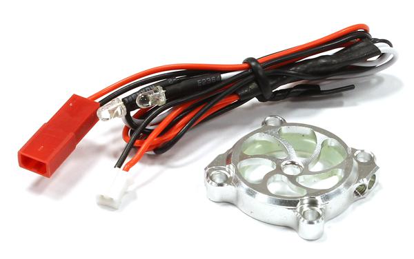 Billet Machined Cooling Fan Cover w/ LED Light for 25x25mm Fan Size