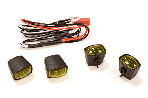 Realistic Spot Light (4) Set w/ LED for 1/10 & 1/8 Scale