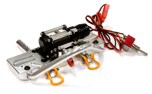 Alloy Machined Realistic High Torque Winch+Bumper for SCX-10