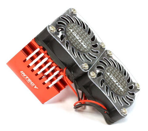 Twin 40x40mm HS Cooling Fan+Heatsink Mount for 40mm O.D. Motor
