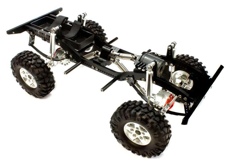 Billet Machined Silver 1/10 Type D90 Roller 4WD Off-Road Scale Crawler ARTR