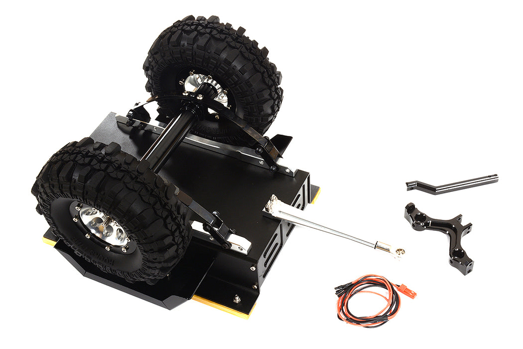 Realistic Leaf Spring 1/10 Size Utility Box Trailer for Scale Crawler Truck