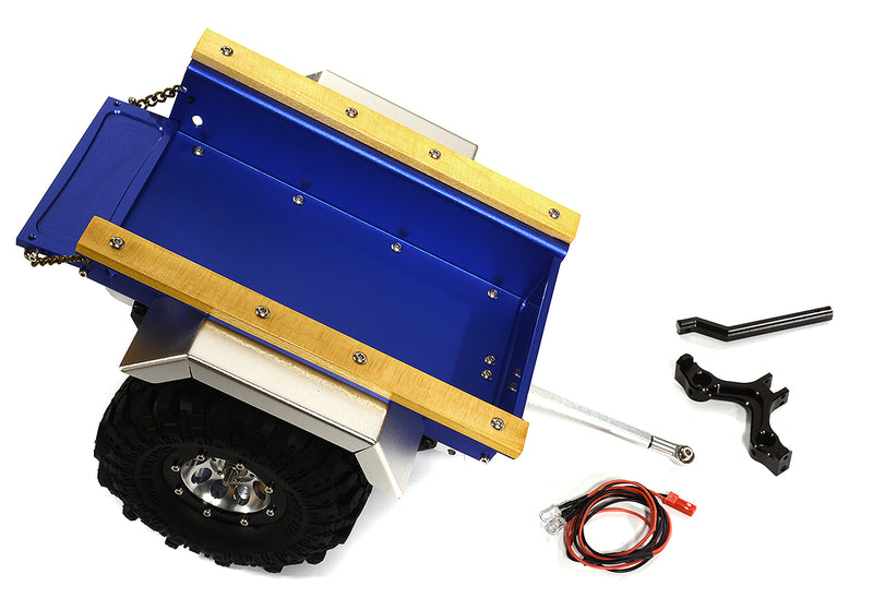 Realistic Leaf Spring 1/10 Size Utility Box Trailer for Scale Crawler Truck