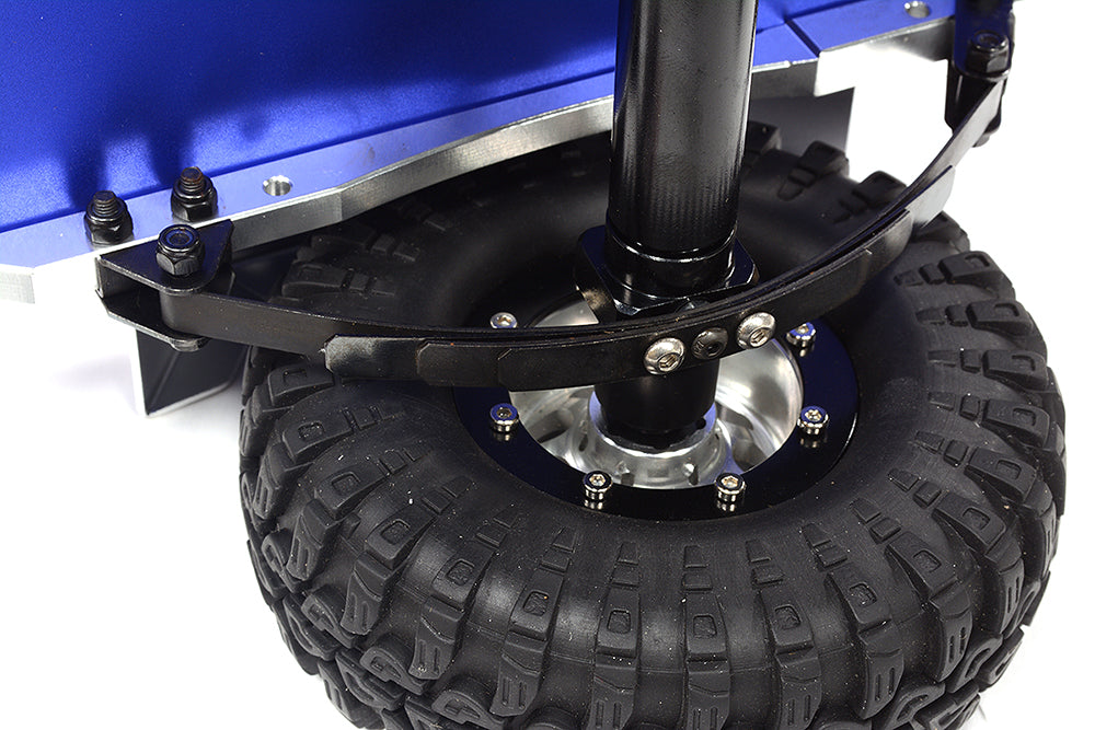 Realistic Leaf Spring 1/10 Size Utility Box Trailer for Scale Crawler Truck