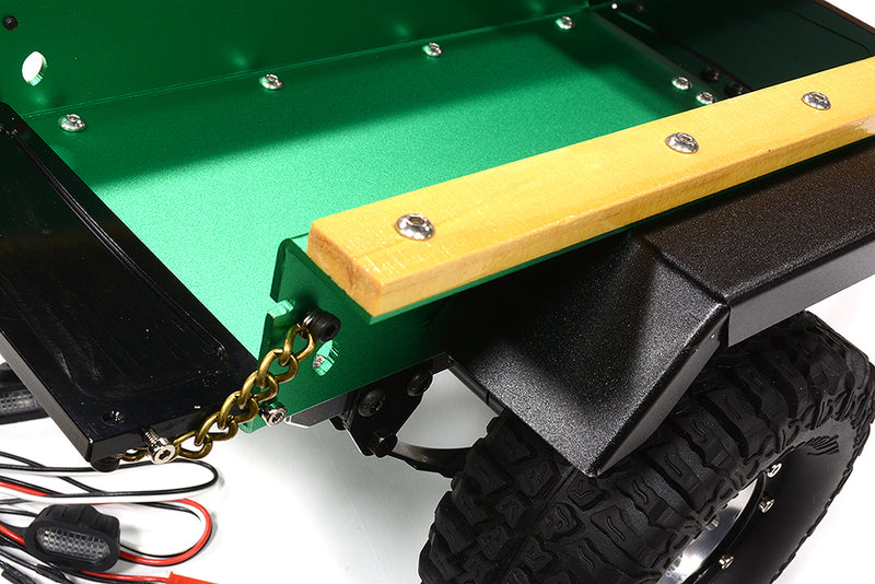 Realistic Leaf Spring 1/10 Size Utility Box Trailer for Scale Crawler Truck