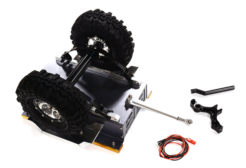 Realistic Leaf Spring 1/10 Size Utility Box Trailer for Scale Crawler Truck