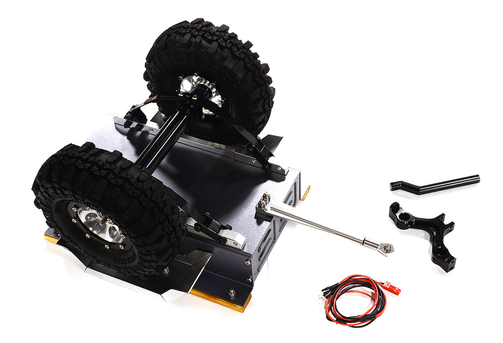 Realistic Leaf Spring 1/10 Size Utility Box Trailer for Scale Crawler Truck