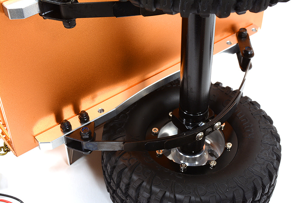 Realistic Leaf Spring 1/10 Size Utility Box Trailer for Scale Crawler Truck