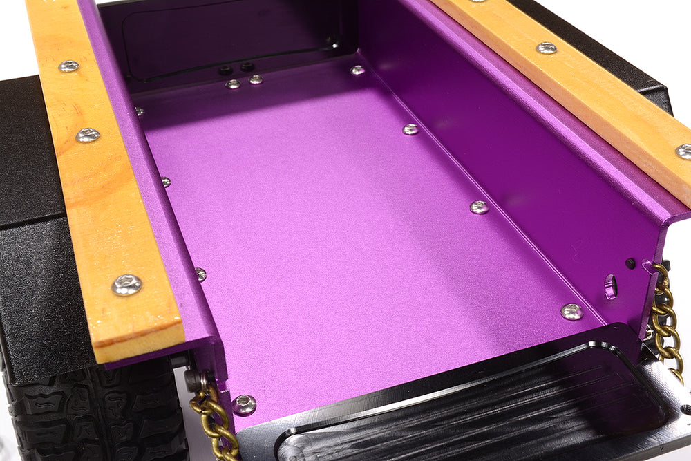 Realistic Leaf Spring 1/10 Size Utility Box Trailer for Scale Crawler Truck