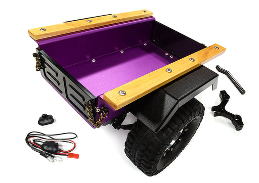 Realistic Leaf Spring 1/10 Size Utility Box Trailer for Scale Crawler Truck
