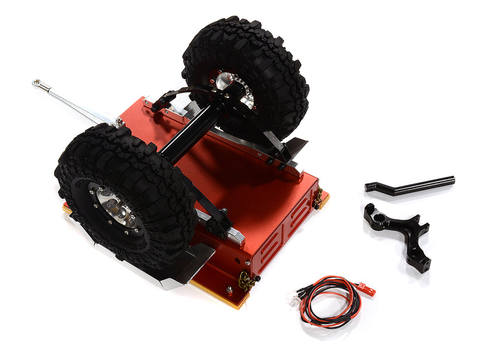 Realistic Leaf Spring 1/10 Size Utility Box Trailer for Scale Crawler Truck