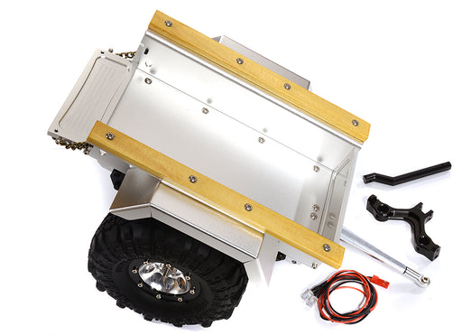 Realistic Leaf Spring 1/10 Size Utility Box Trailer for Scale Crawler Truck