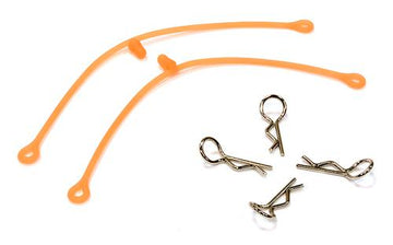 Secured Body Clip (4) with 85mm Connecting Link for 1/10 Scale