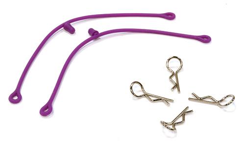 Secured Body Clip (4) with 85mm Connecting Link for 1/10 Scale