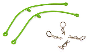 Secured Body Clip (4) with 115mm Connecting Link for 1/10 Scale