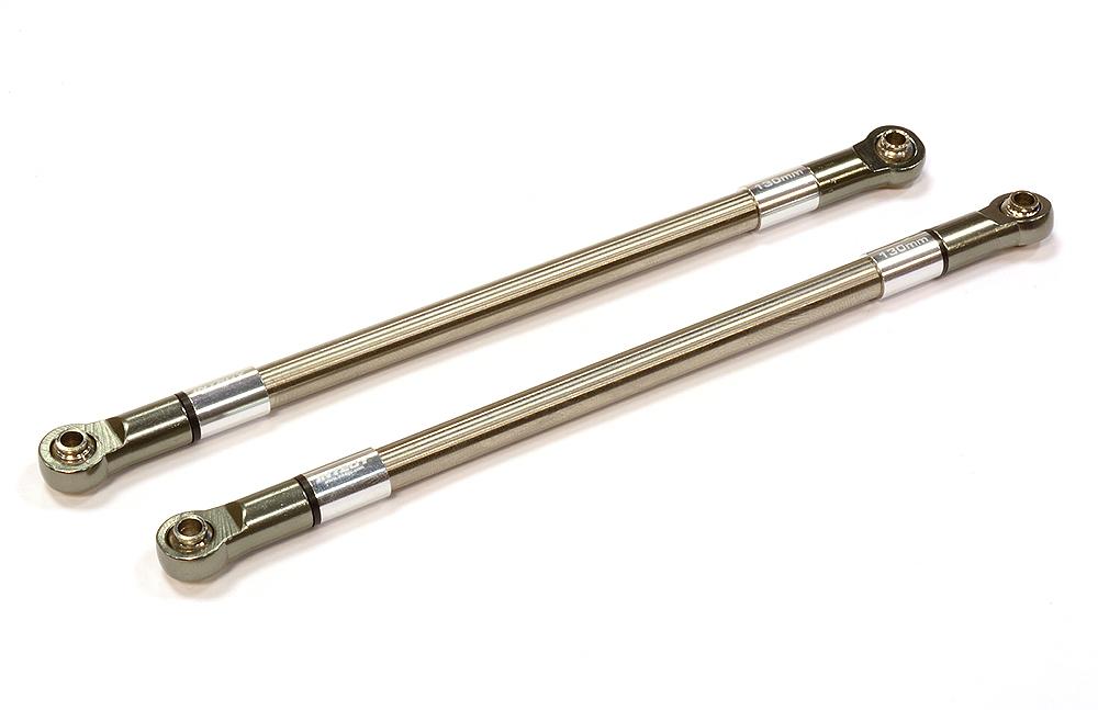 Machined 130mm Titanium Suspension Links (2) for Axial SCX-10 & Other Crawlers