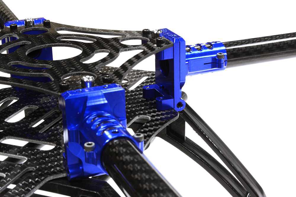 Custom Machined Alloy+Carbon Fiber Quadcopter Upgrade Frame 550 Size Foldable