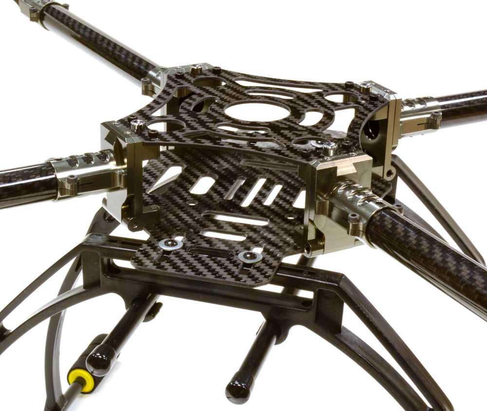 Custom Machined Alloy+Carbon Fiber Quadcopter Upgrade Frame 550 Size Foldable