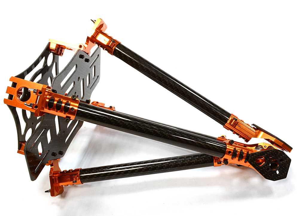 Custom Machined Alloy+Carbon Fiber Quadcopter Upgrade Frame 550 Size Foldable