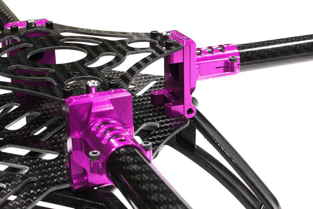 Custom Machined Alloy+Carbon Fiber Quadcopter Upgrade Frame 550 Size Foldable