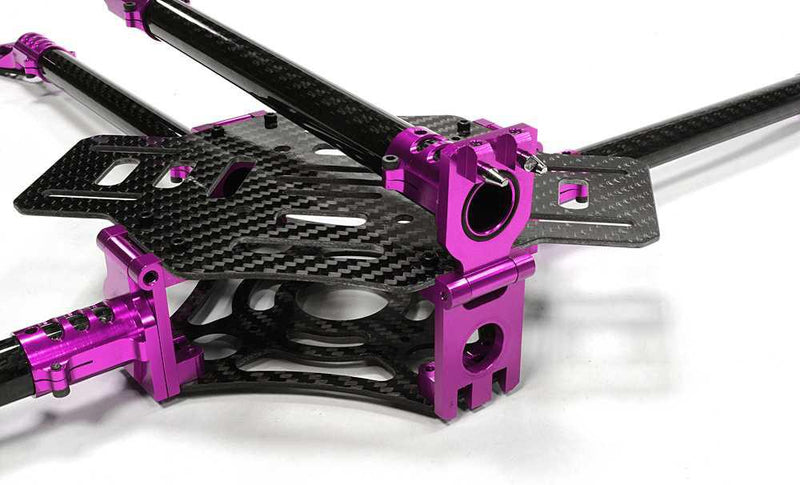 Custom Machined Alloy+Carbon Fiber Quadcopter Upgrade Frame 550 Size Foldable