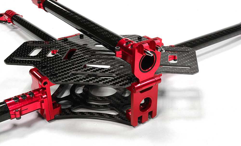 Custom Machined Alloy+Carbon Fiber Quadcopter Upgrade Frame 550 Size Foldable