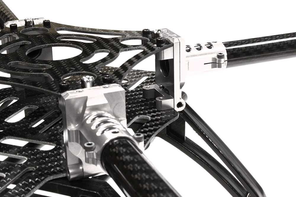 Custom Machined Alloy+Carbon Fiber Quadcopter Upgrade Frame 550 Size Foldable