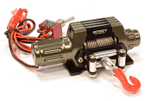 Billet Machined T10 Realistic High Torque Mega Winch for Scale 1/10 Rock Crawler