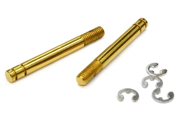 Precision Machined TiN Coated Shock Shaft (2) for C25910 Competition Shock