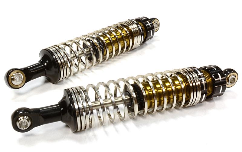 2 Stage Progressive Square Spring Shocks for SCX-10, SCX10 II & SCX10 III L=90mm