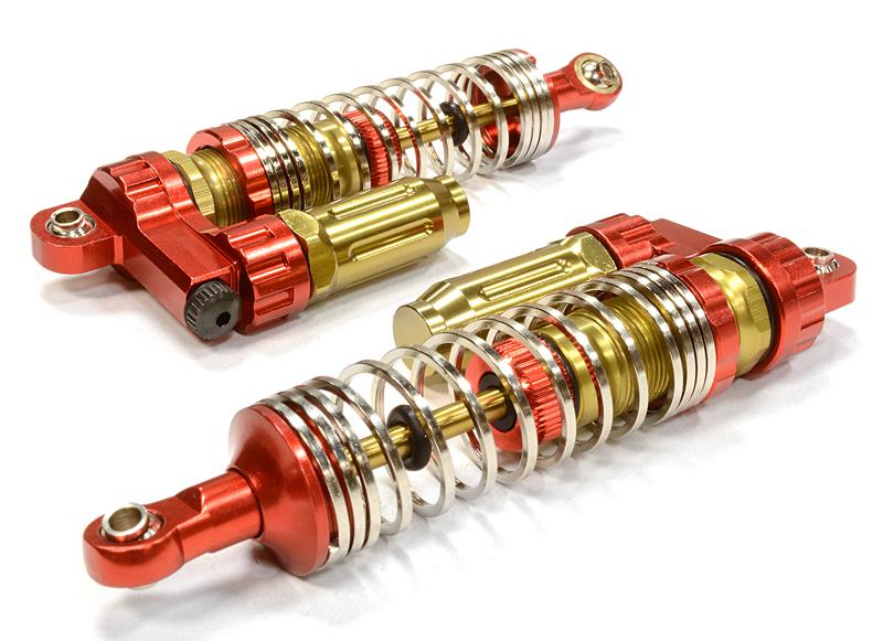 V2 Progressive Spring Piggyback Shocks for SCX-10, SCX10 II & SCX10 III (L=90mm)