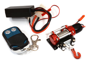 Billet Machined T11 Realistic High Torque Winch w/ Remote for Scale Crawler 1/10