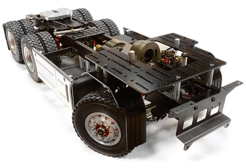 Billet Machined Rolling Chassis for Custom 1/14 Semi-Tractor Truck - Gun Color