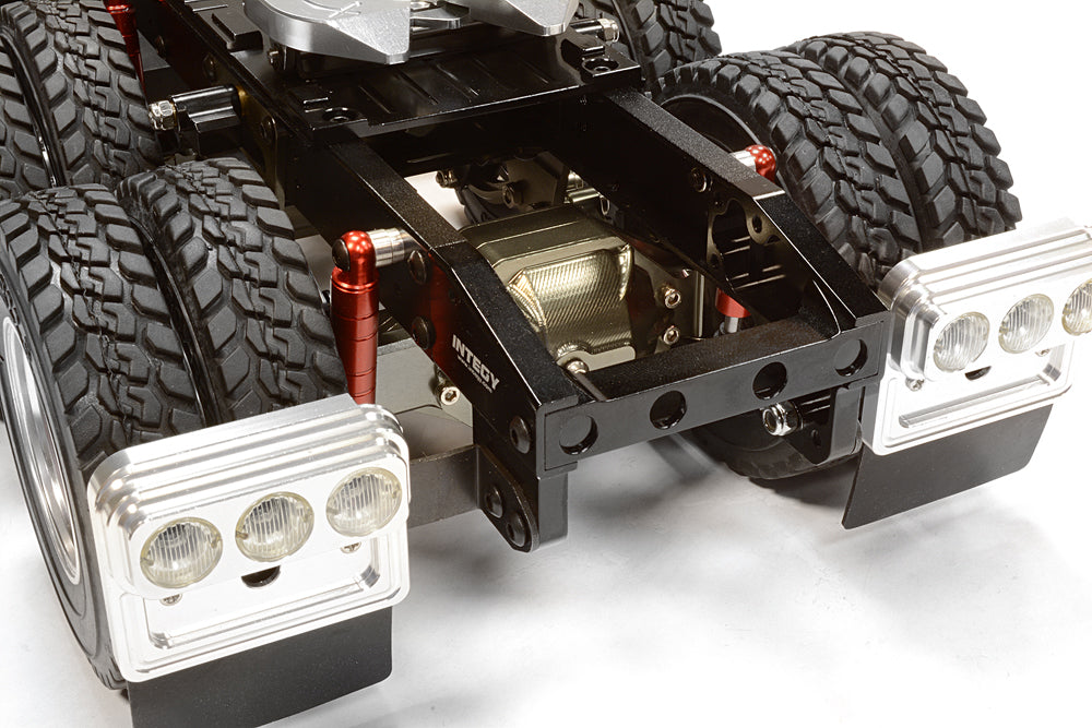 Billet Machined Rolling Chassis for Custom 1/14 Semi-Tractor Truck - Gun Color