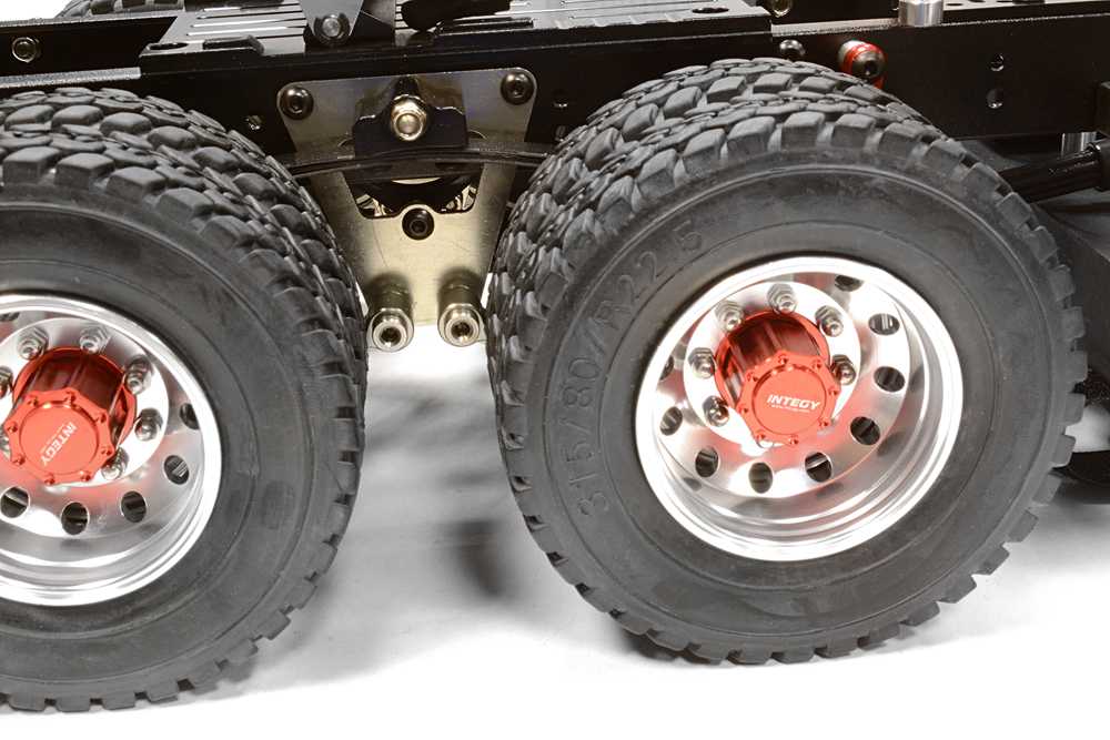 Billet Machined Rolling Chassis for Custom 1/14 Semi-Tractor Truck - Gun Color
