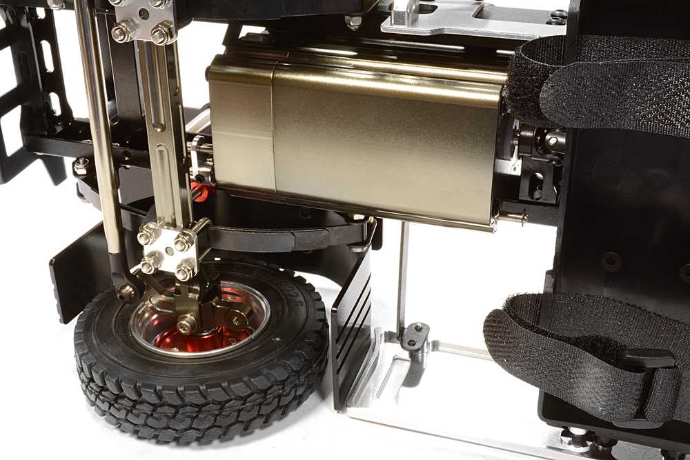 Billet Machined Rolling Chassis for Custom 1/14 Semi-Tractor Truck - Gun Color